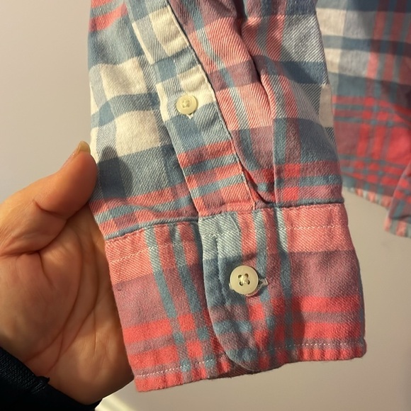 Vineyard Vines Slim Fit Tucker Shirt Plaid Linen Cotton Blend size L - Picture 8 of 16